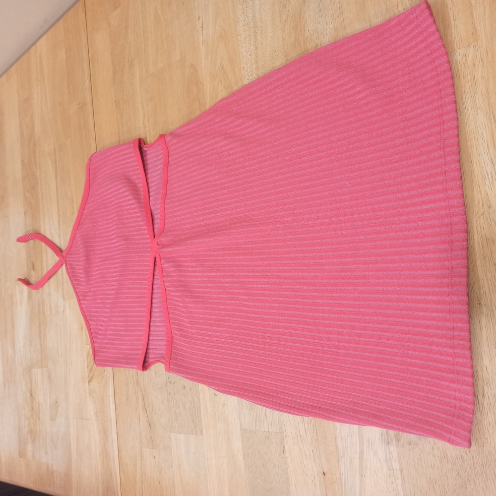 Zara women's Mini Dress with cut out on the side, hot pink for summer. Size Larg